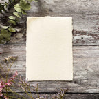 Handmade Card | in Ivory | Raw Edge