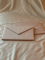Handmade Paper Envelope | in Blush | Raw Edge