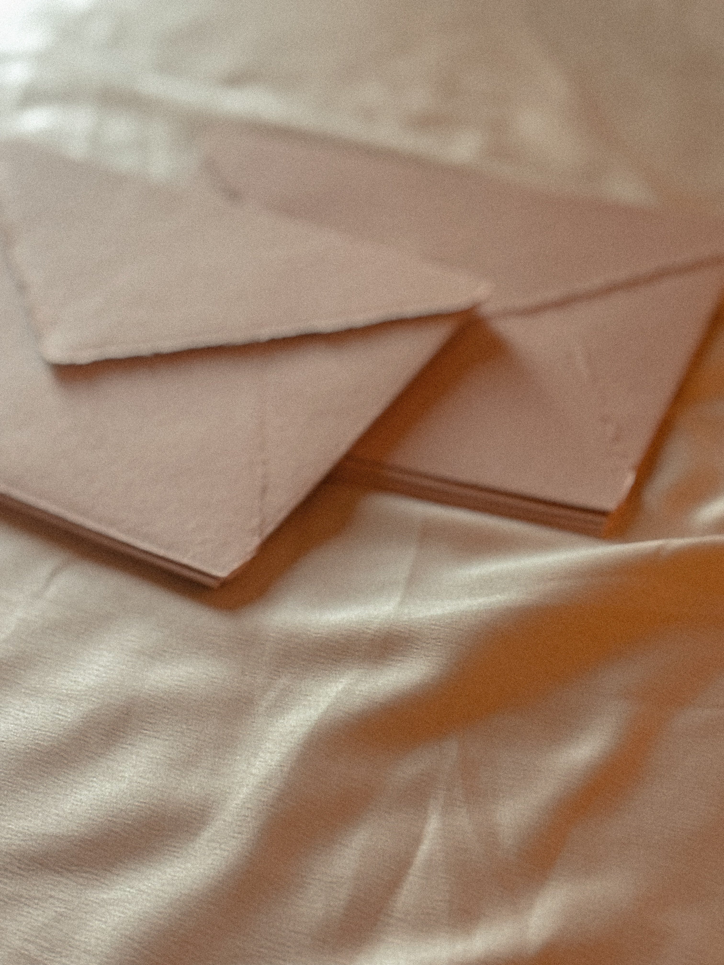 Handmade Paper Envelope | in Blush | Raw Edge