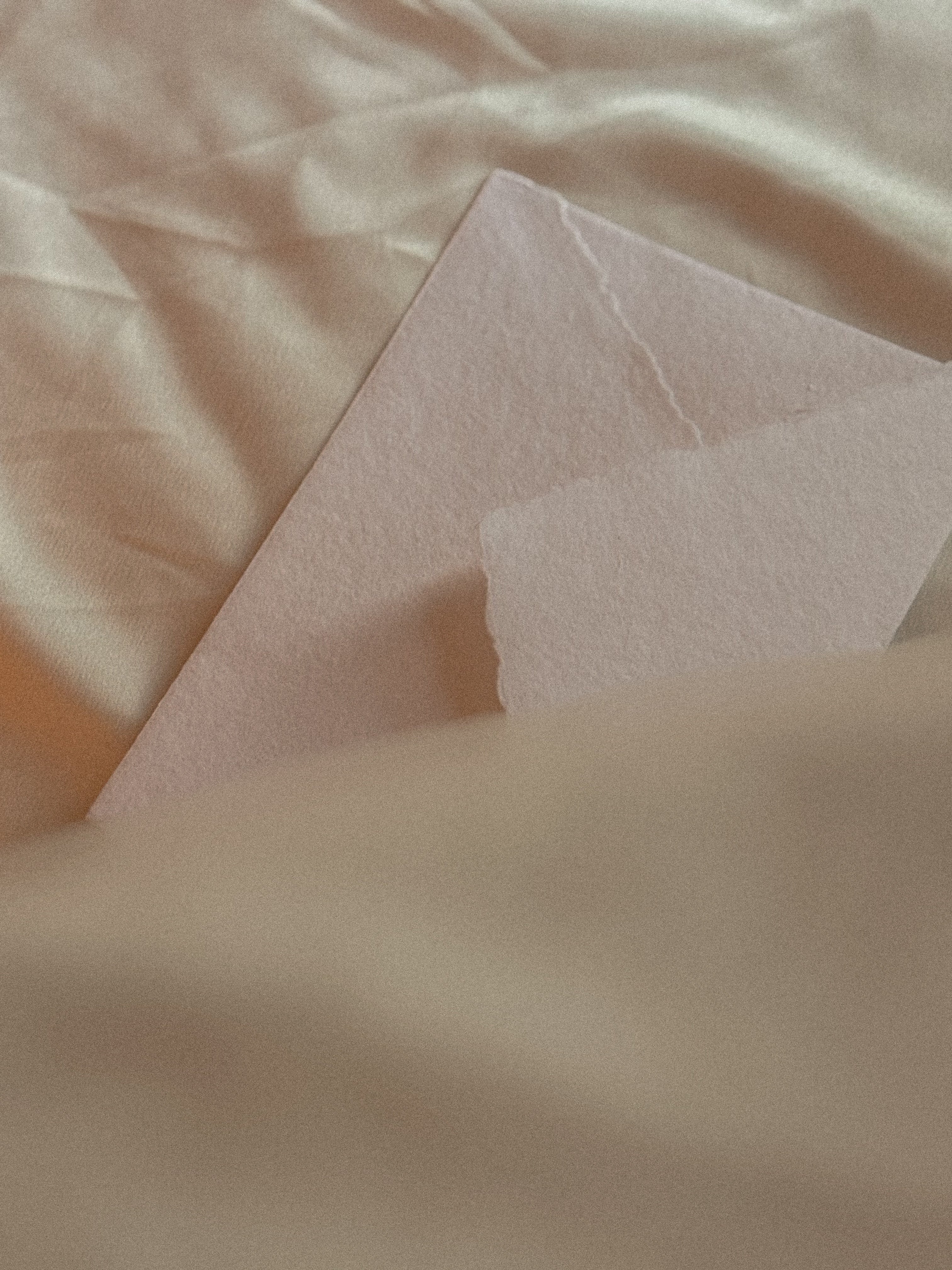 Premium Handmade Envelope | in White | Raw Edge