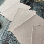 Handmade Paper | in Blush  | Raw Edge