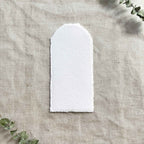 Premium Handmade Card | In White | Raw Edge