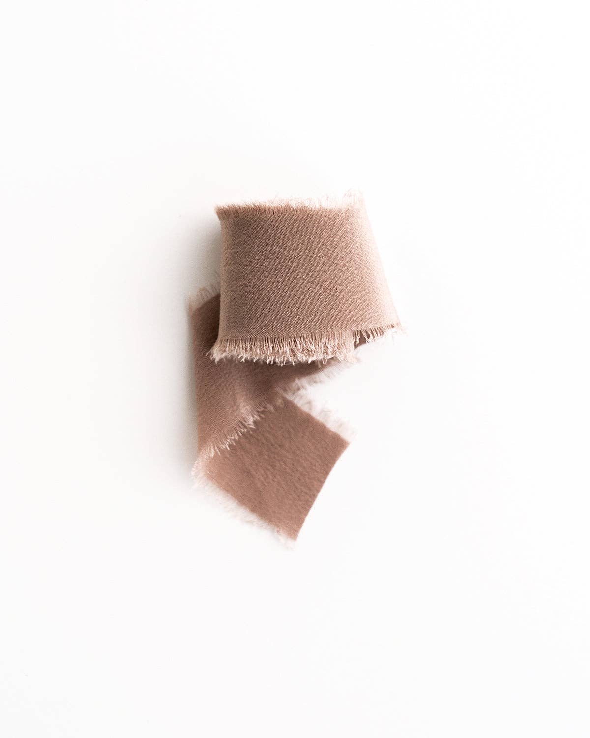 Silk Classic Ribbon | in Mushroom | Raw Edge