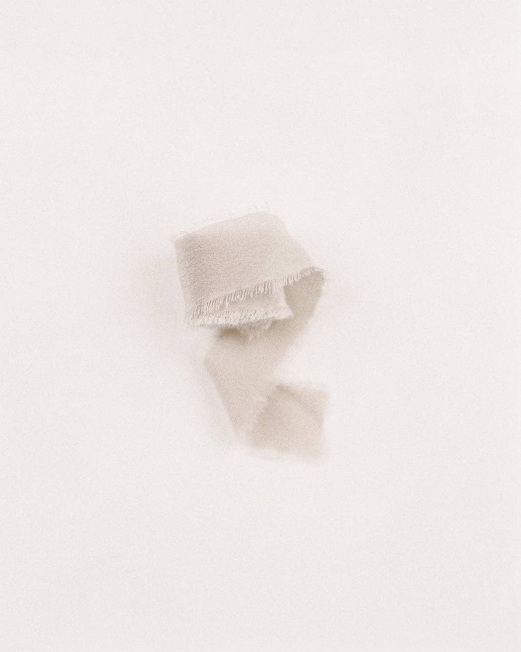 Silk Classic Ribbon | in Bone  | Raw Edge