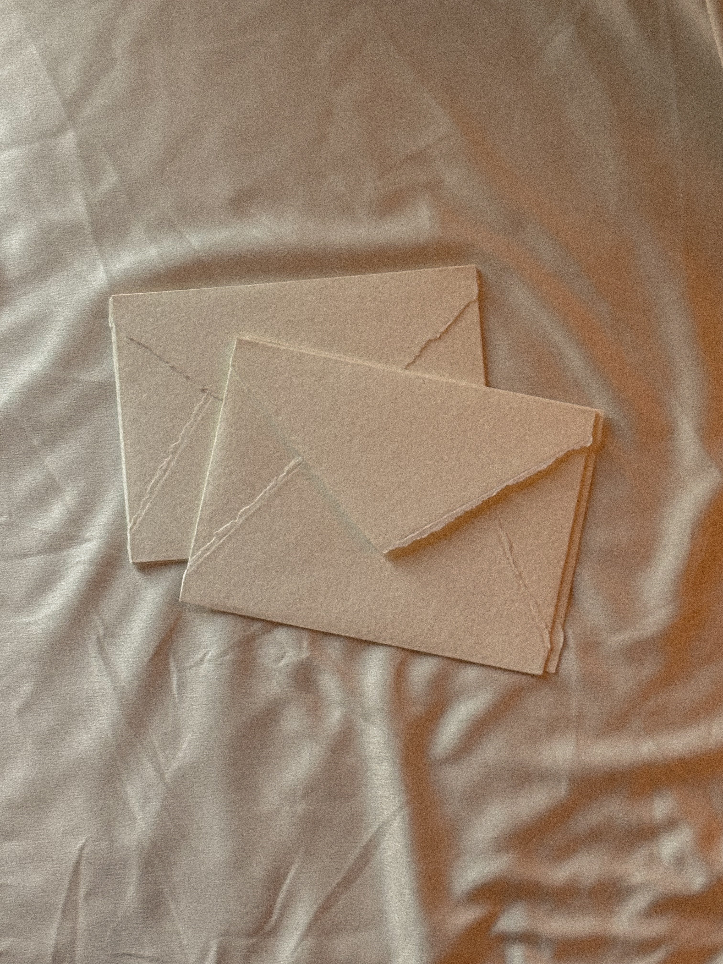 Handmade Paper Envelope | in Ivory | Raw Edge