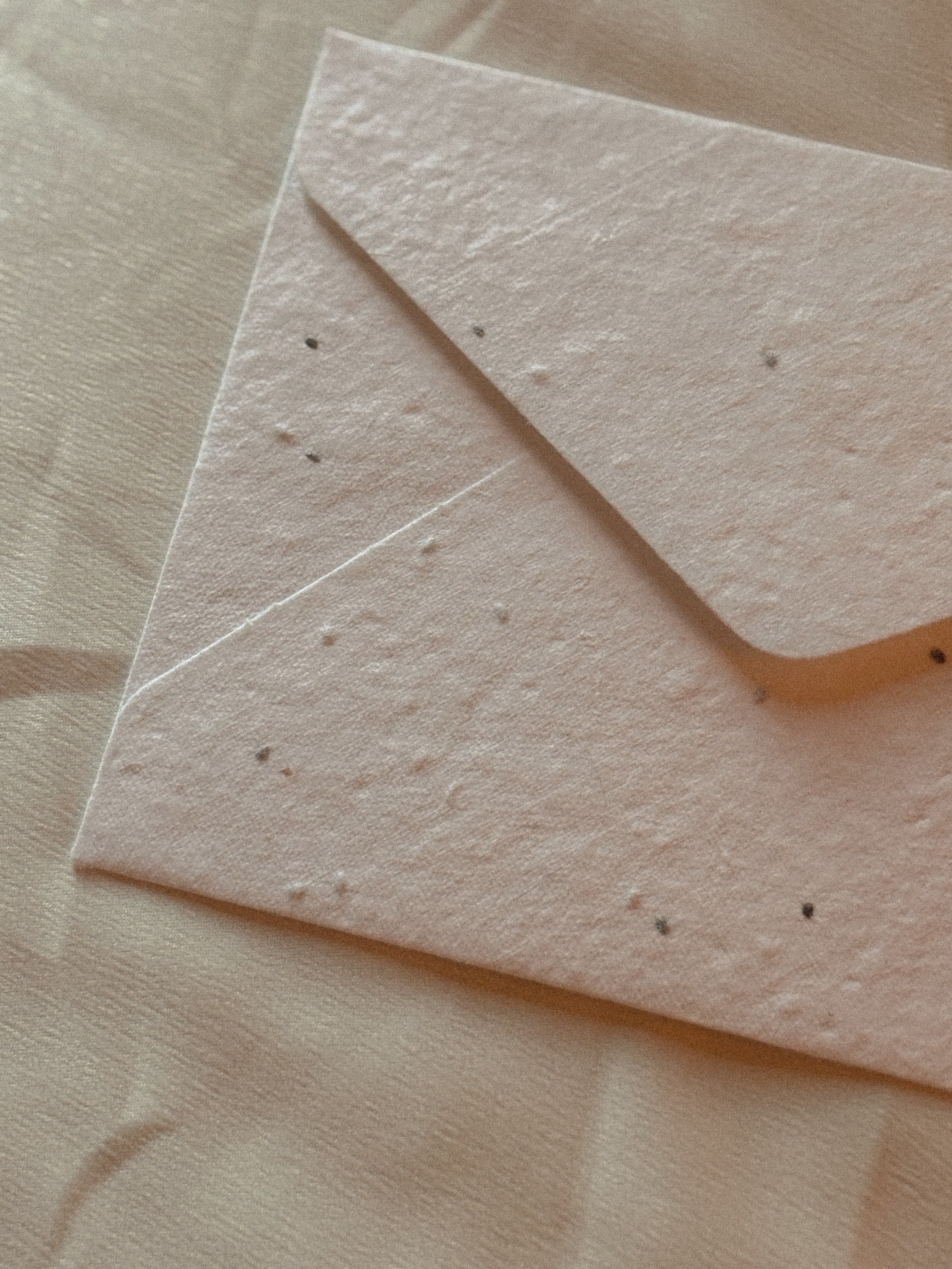 Speckled Handmade Envelope | in White