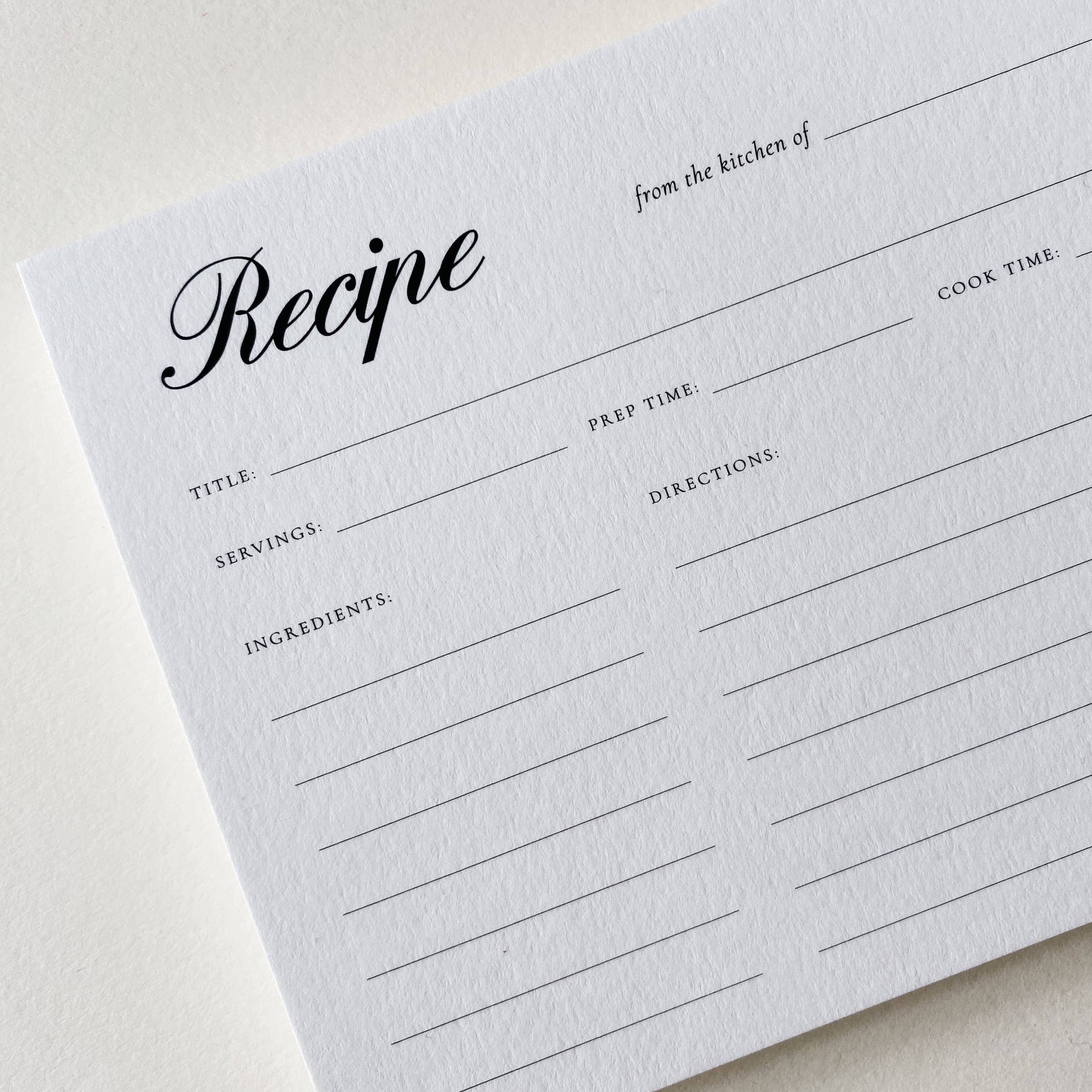 Recipe Card | Set of 12