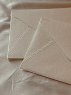 Handmade Paper Envelope | in Ivory | Raw Edge