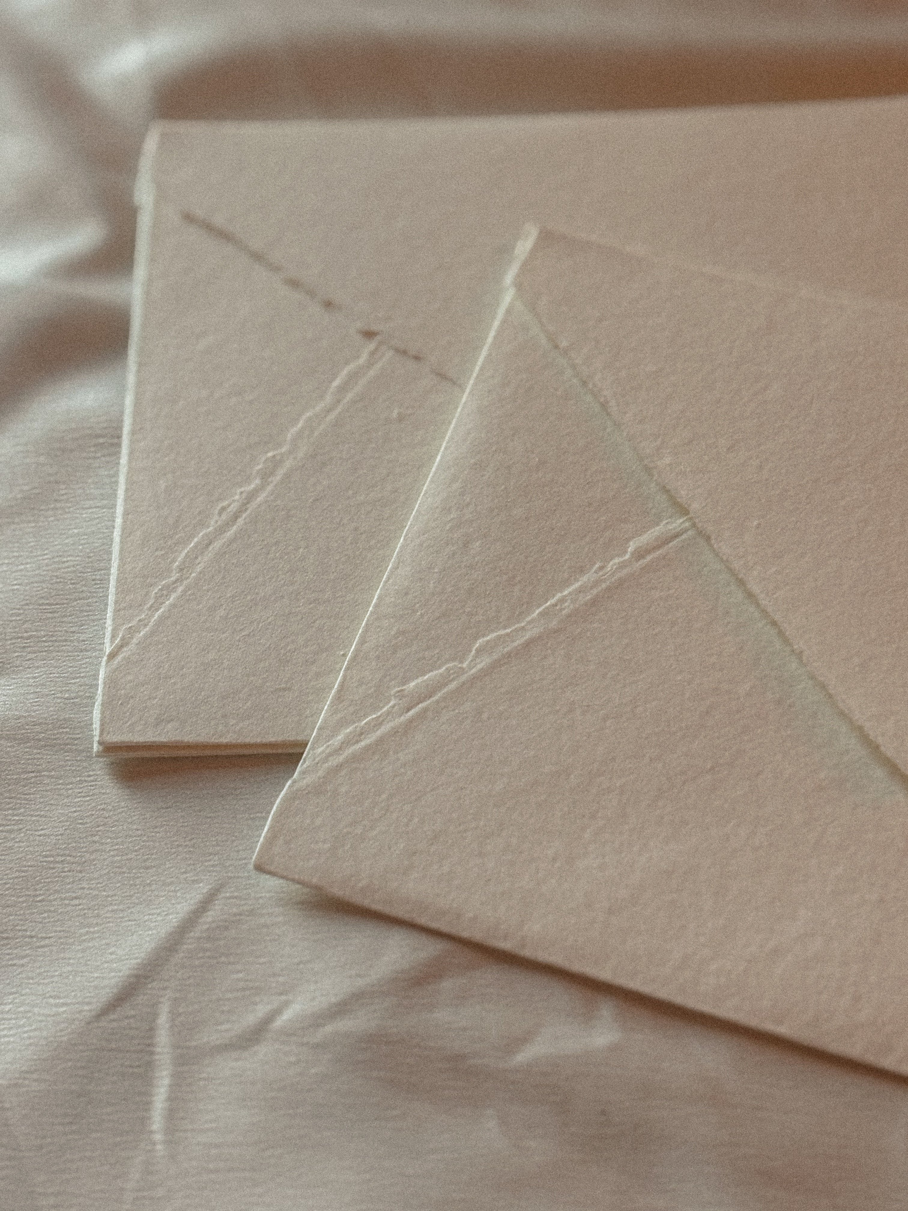 Handmade Paper Envelope | in Ivory | Raw Edge