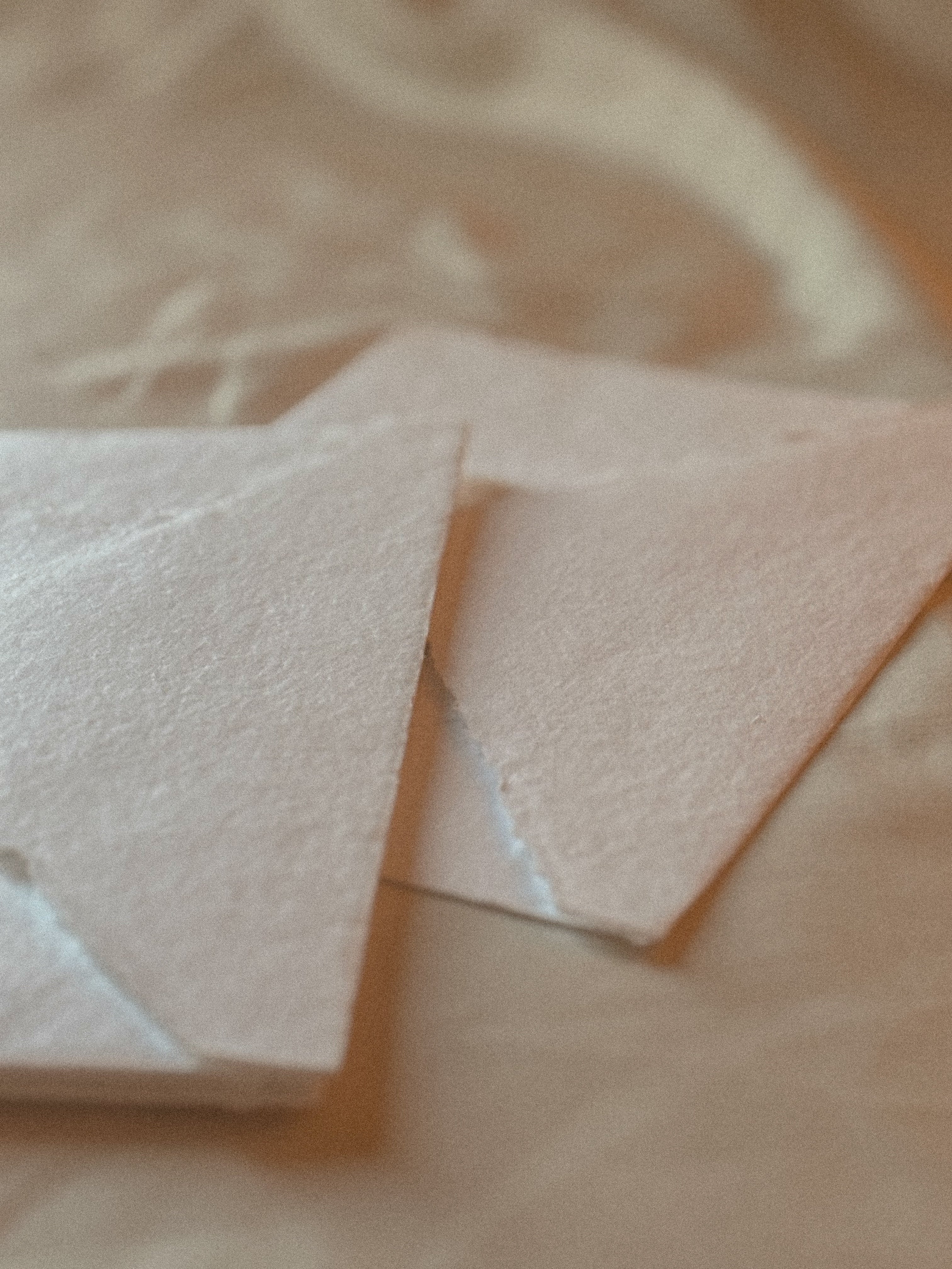 Premium Handmade Envelope | in White | Raw Edge