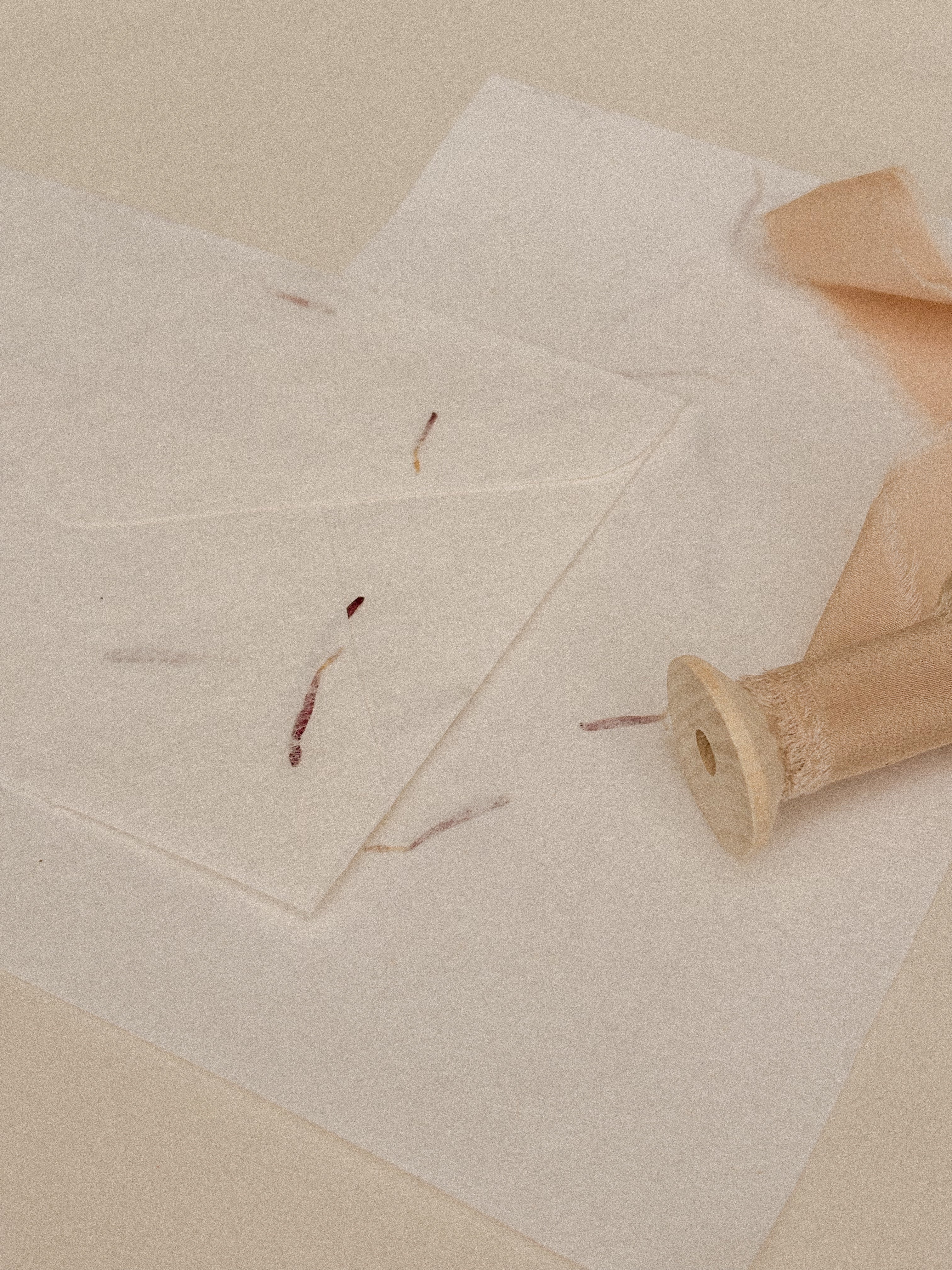 romantic, understated wedding paper design