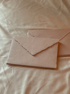 Handmade Paper Envelope | in Blush | Raw Edge
