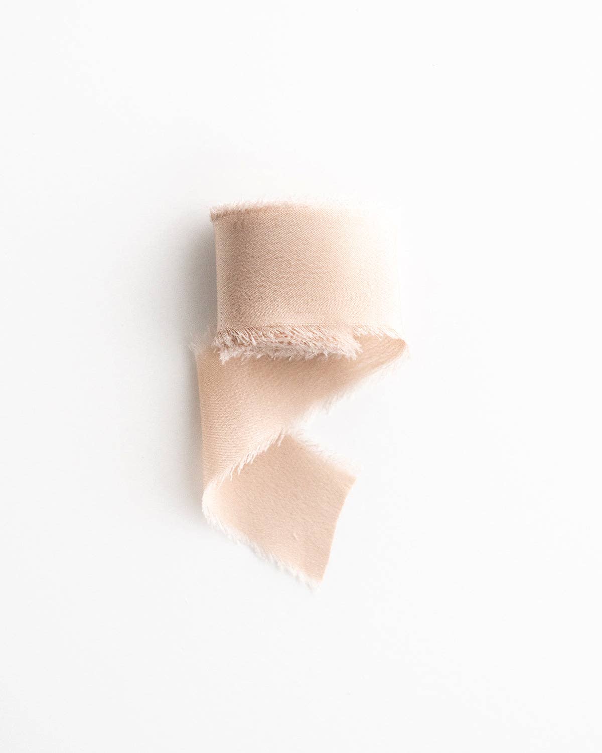 Sand silk ribbon pink peach beige tan wedding stationery wrap tie cord bundle love