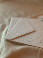 Speckled Handmade Envelope | in White