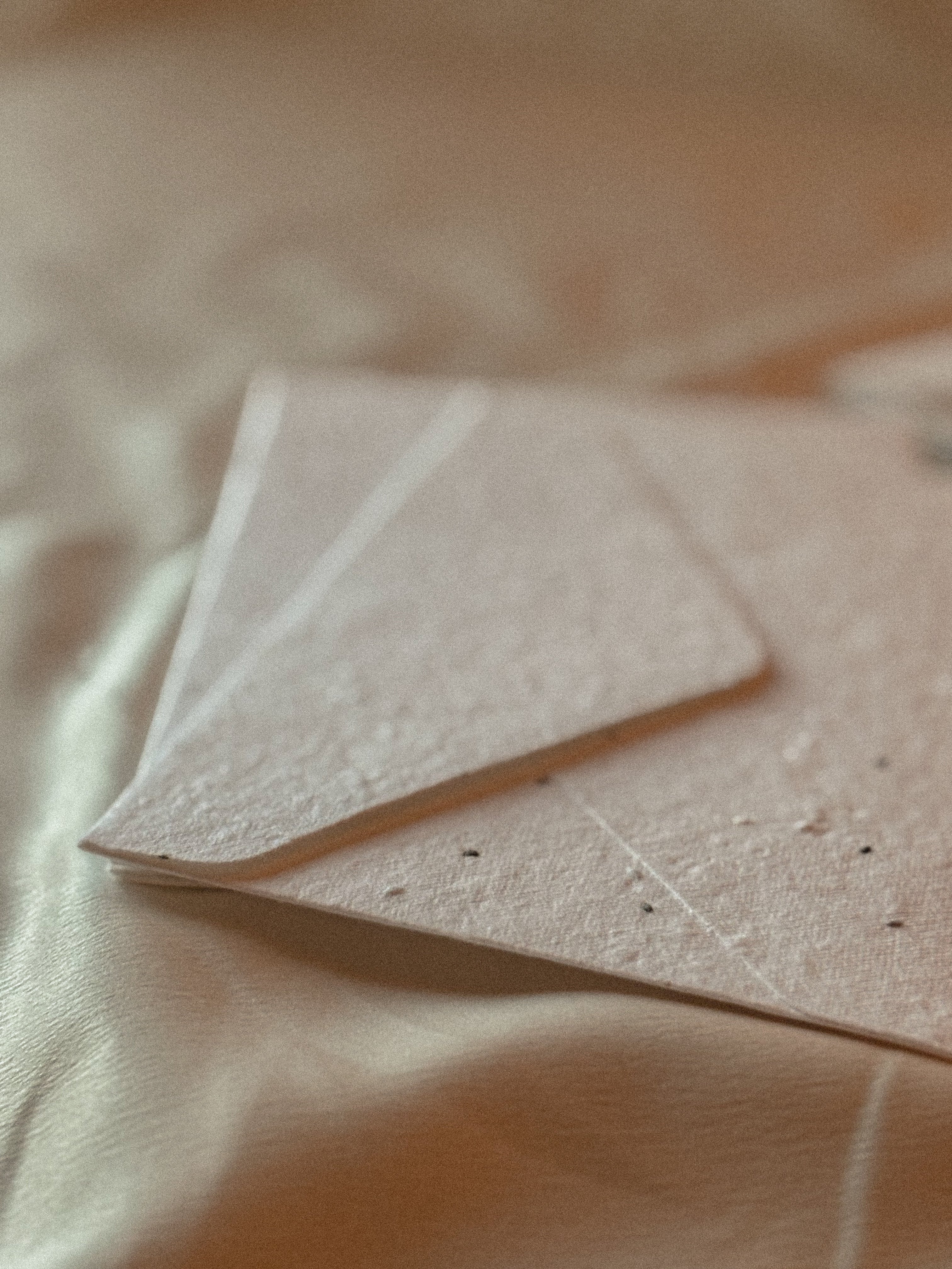 Speckled Handmade Envelope | in White