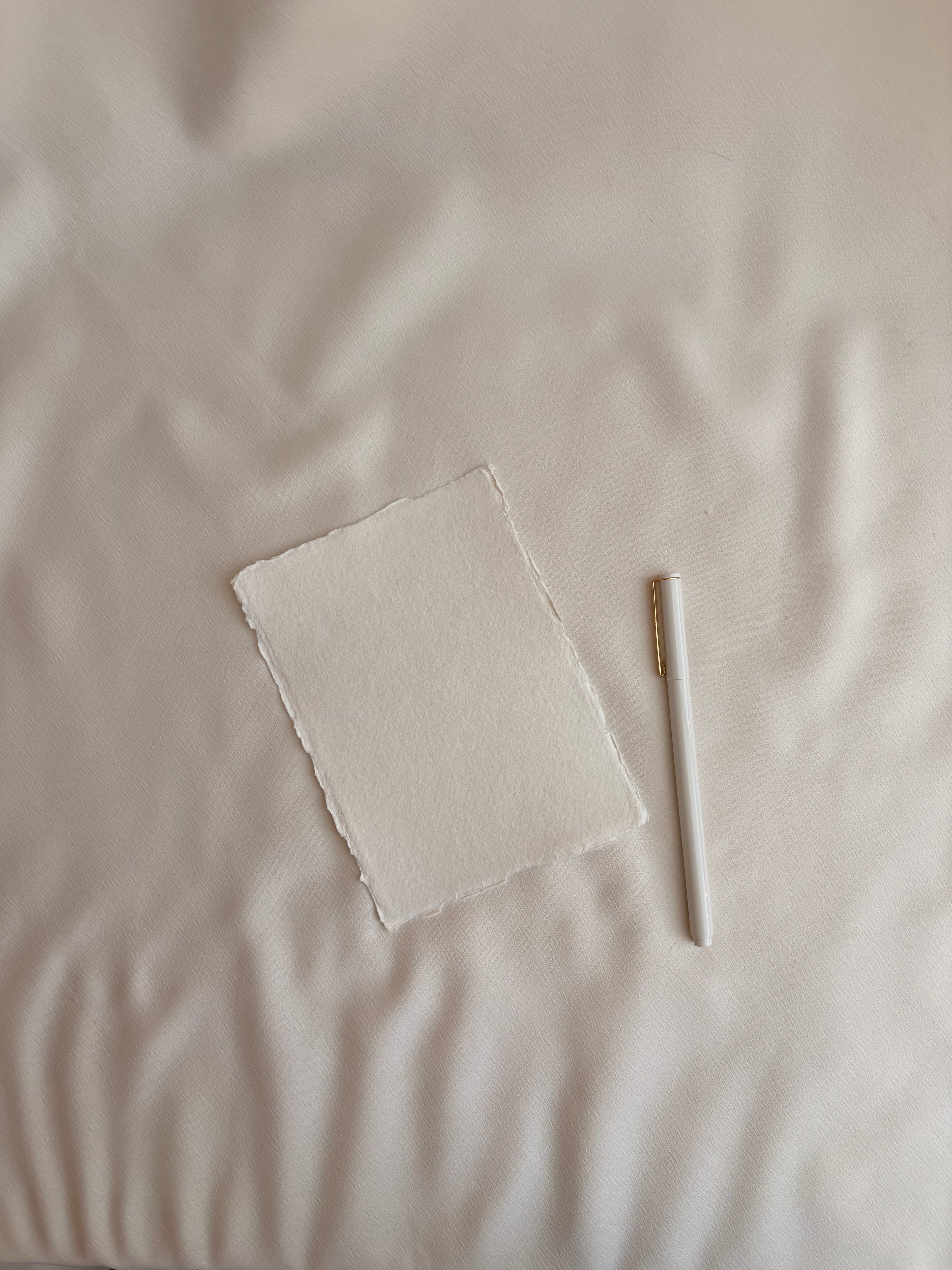 Handmade Card | in Ivory | Raw Edge