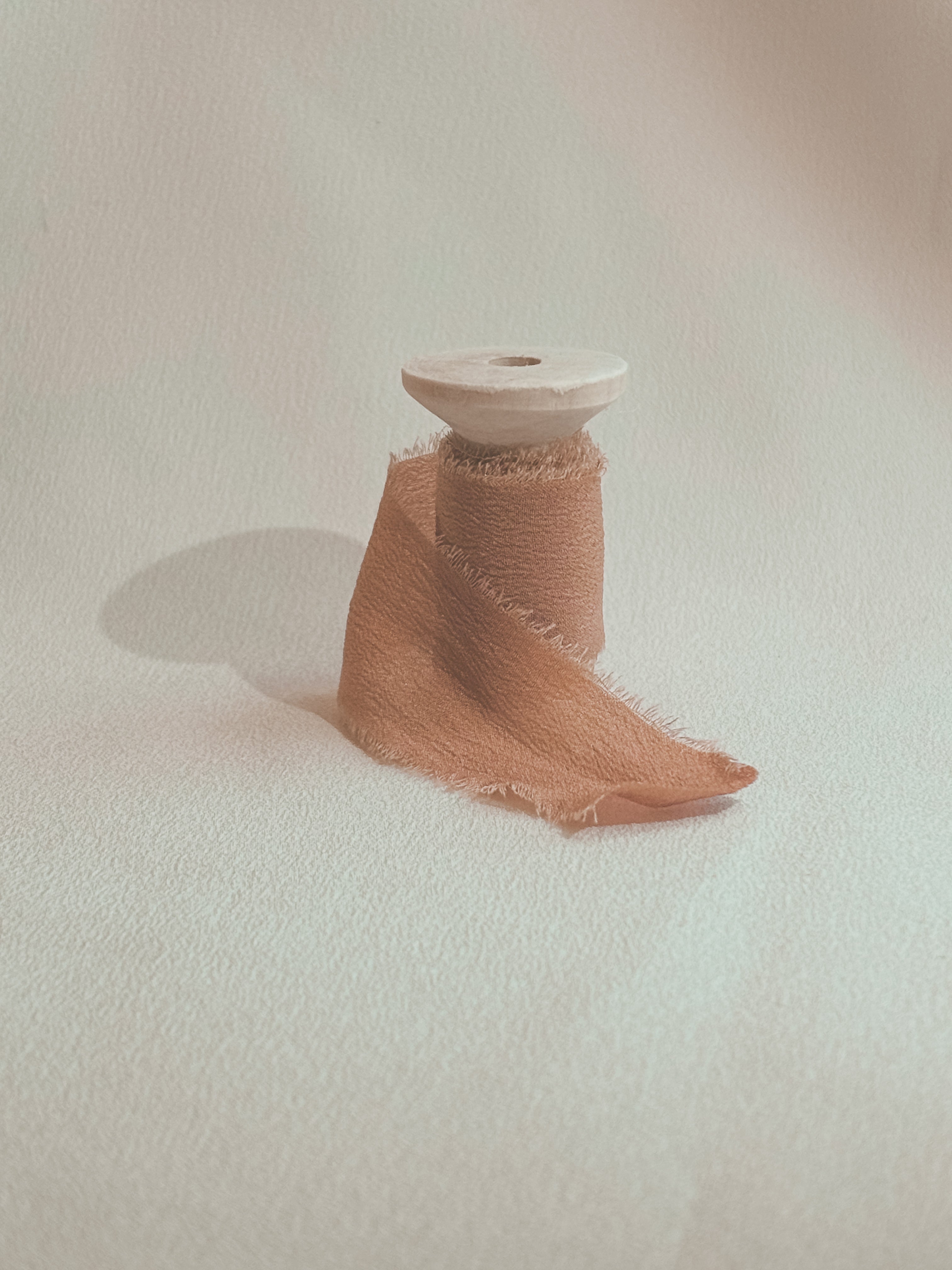 Silk Classic Ribbon | in Rose Gold | Raw Edge