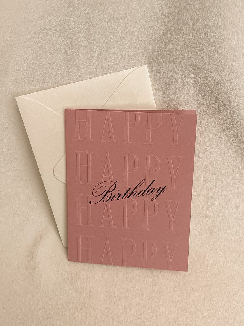 Blushing Birthday Card