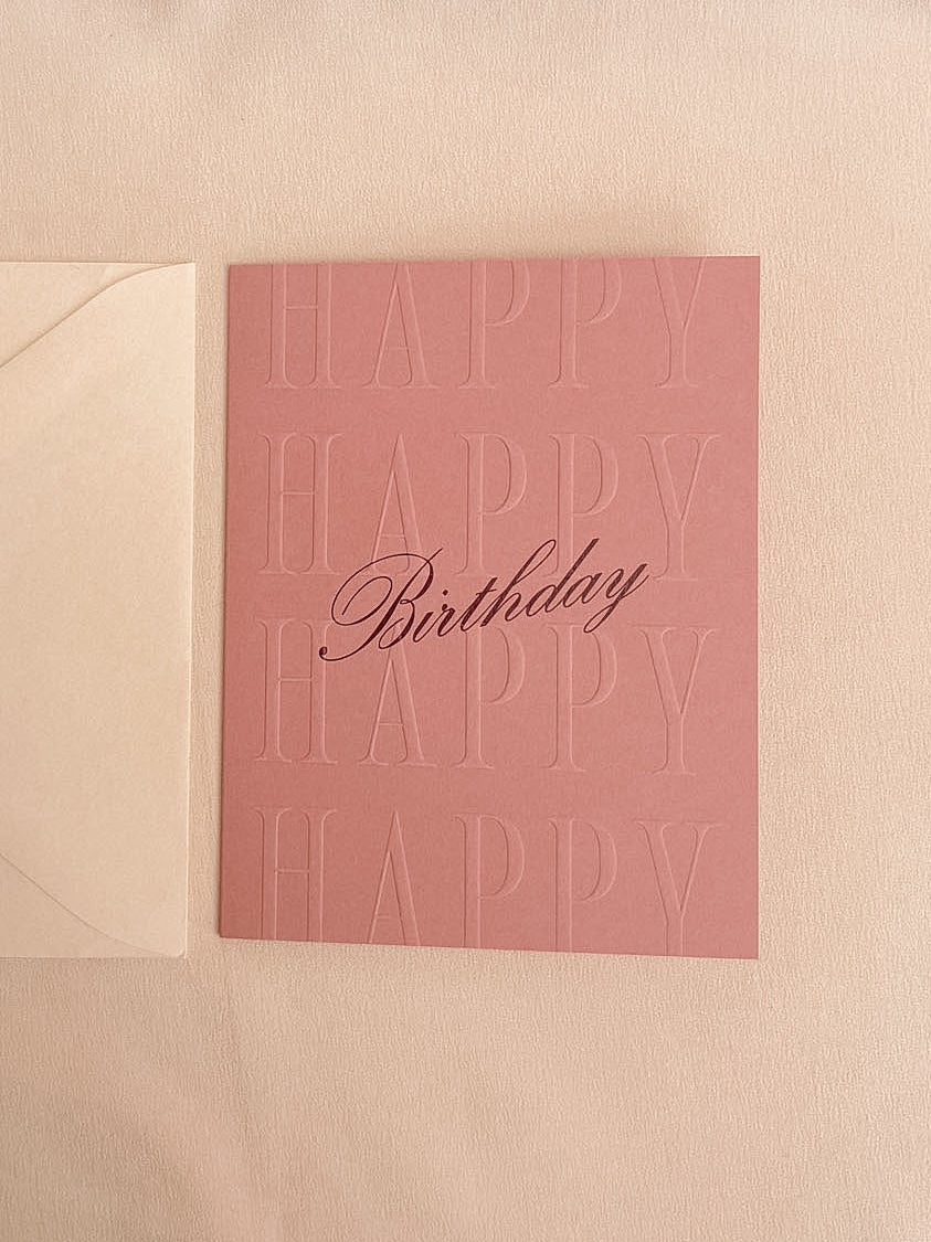 Blushing Birthday Card