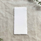 Premium Handmade Card | In White | Raw Edge