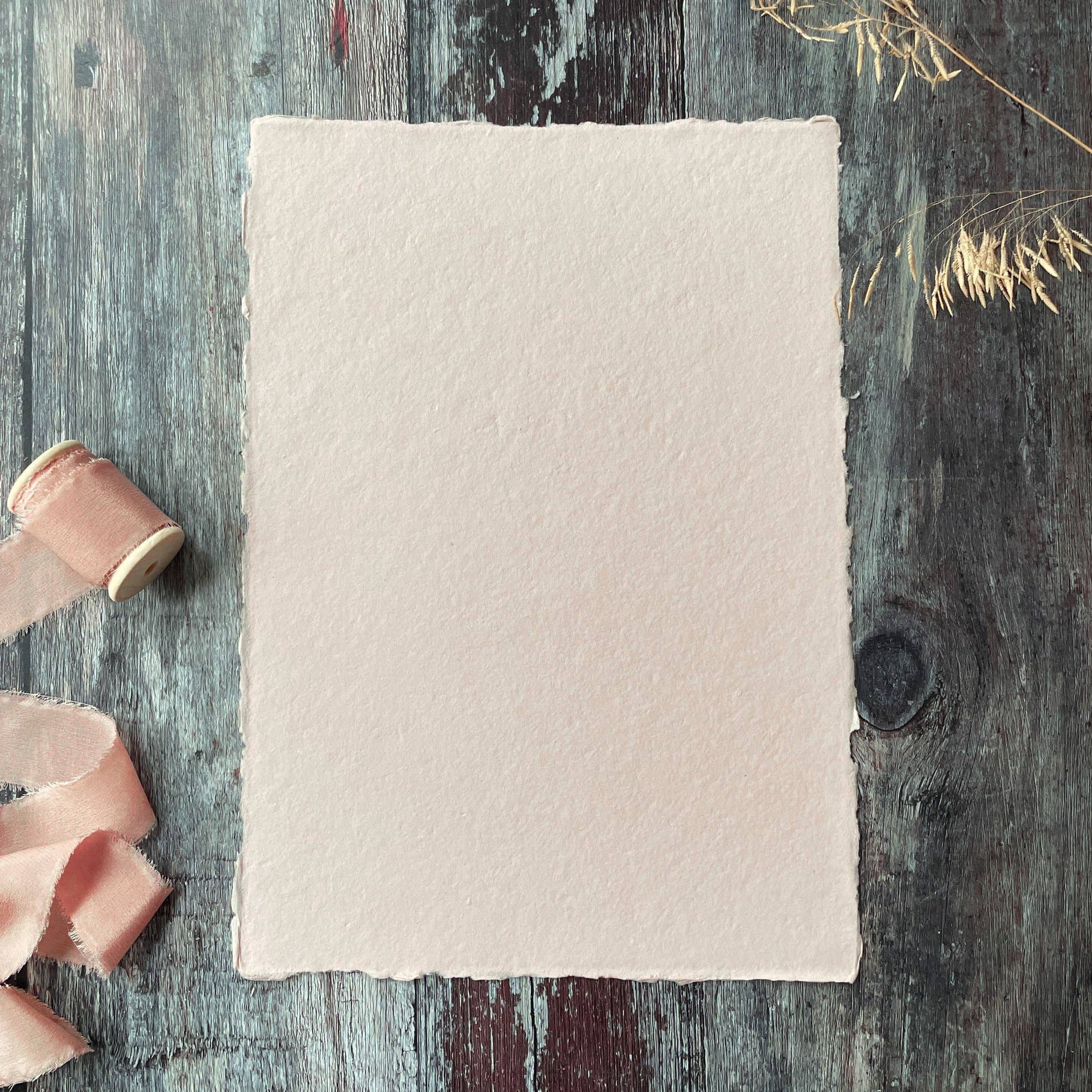 Handmade Paper | in Blush  | Raw Edge
