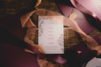 delicate typography on premium paper stock