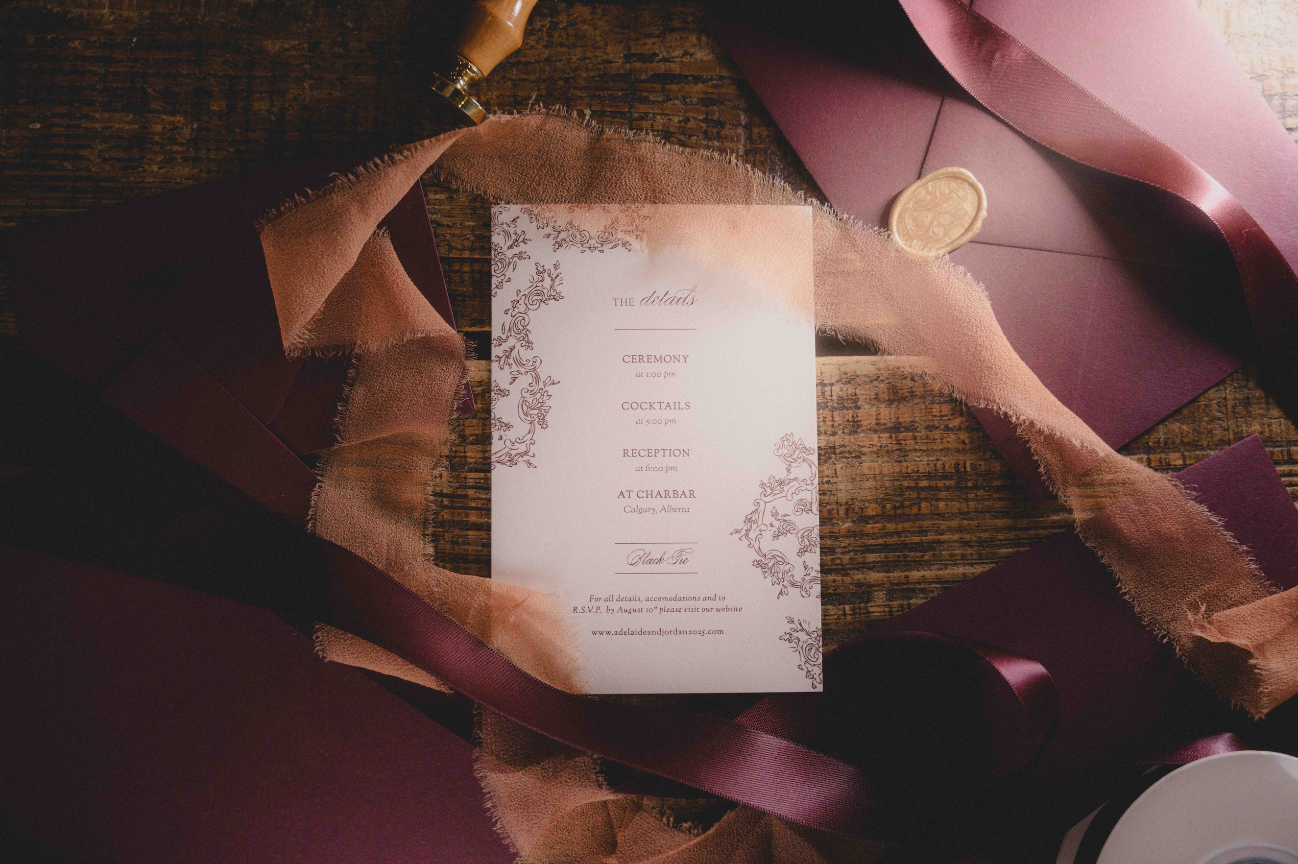 delicate typography on premium paper stock